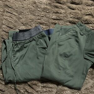 Matix Green and Gray Track Pants & Joggers